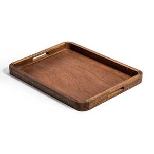 Kalmar Home Solid Acacia Wood Serving Tray